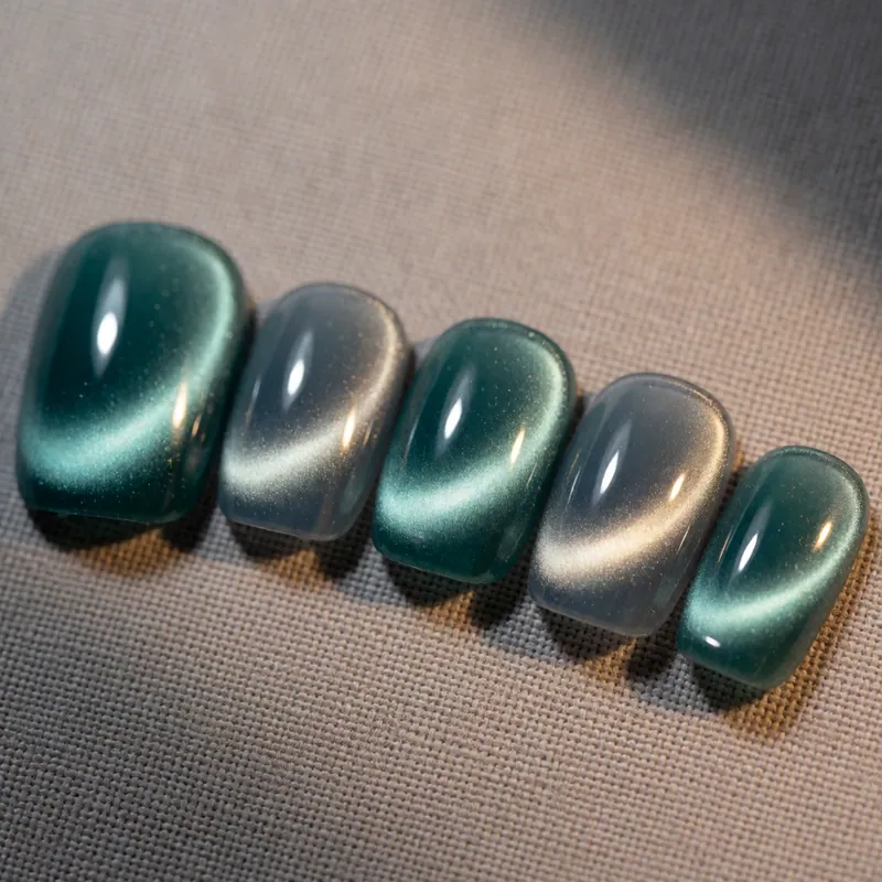 Cat eye finish, painted on loose tips