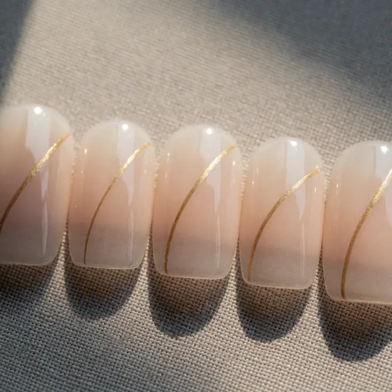 Minimal finish, painted on loose tips