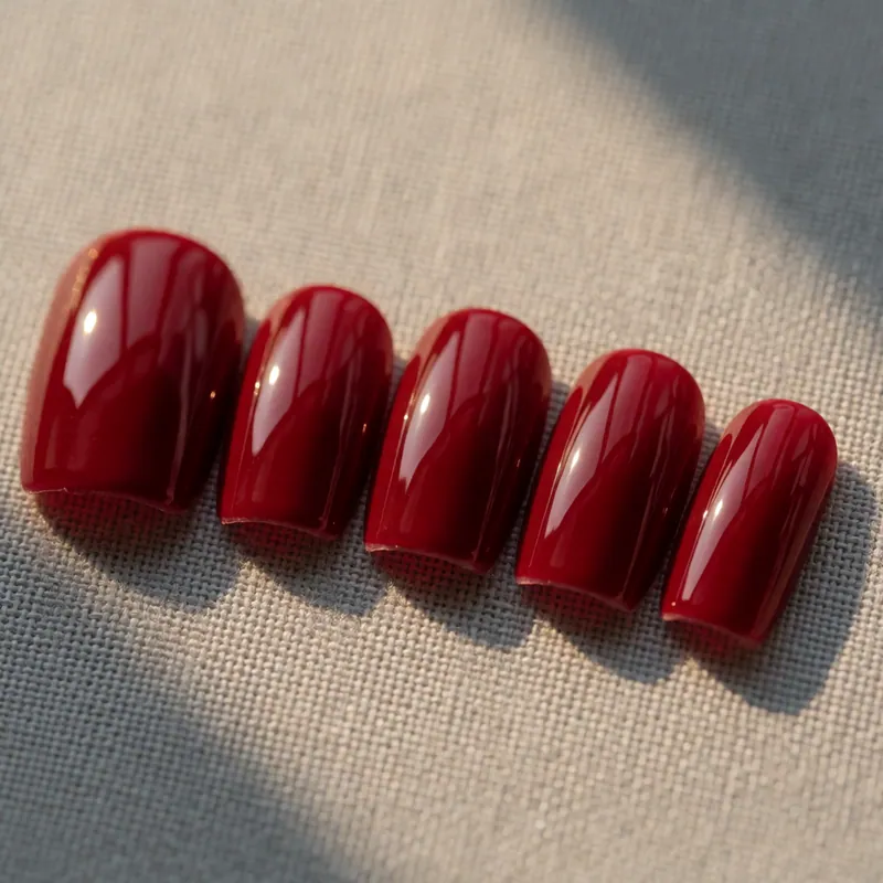 Red finish, painted on loose tips