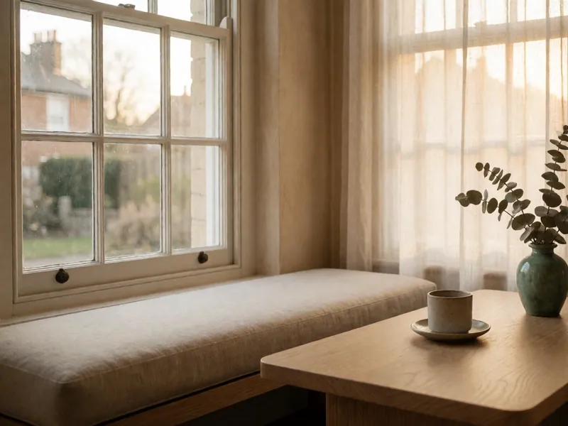 The corner by the window, for waiting in